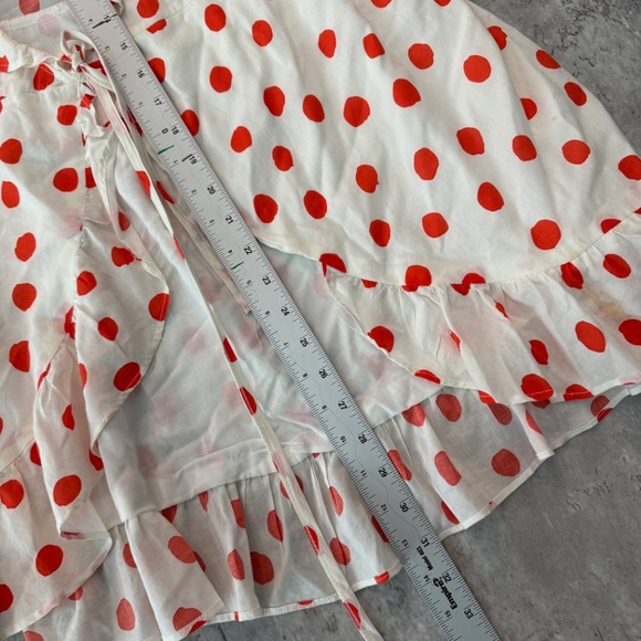 Coquette girl polka dot kimono dressing gown white duster romantic RIXO XS - Picture 4 of 5